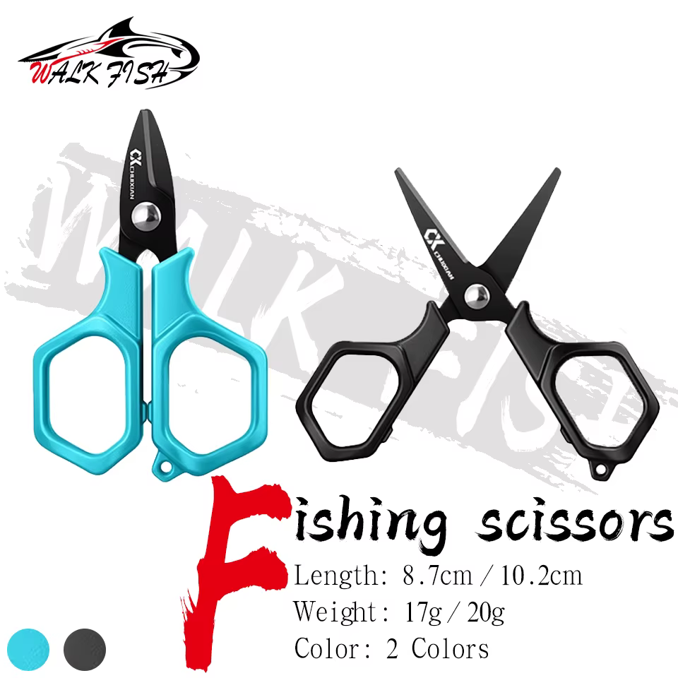 Tijeras de pesca Walk Fish de acero inoxidable con corte titanio - imagen 3