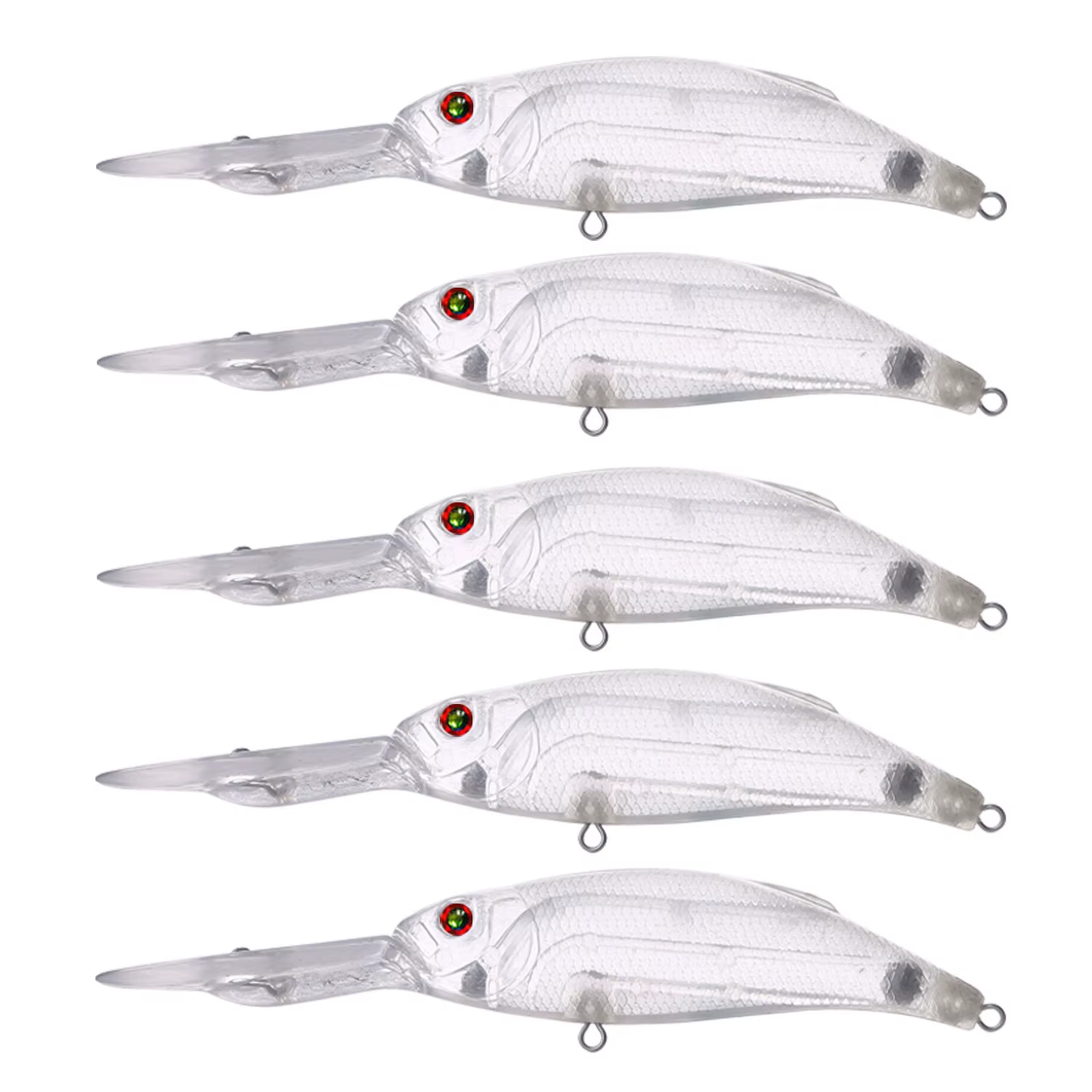 Señuelos minnow de lengüeta larga sin pintar para wobbling - imagen 4