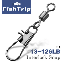 FishTrip Snap Giratorio de Acero Inoxidable con Bloqueo Cruzado