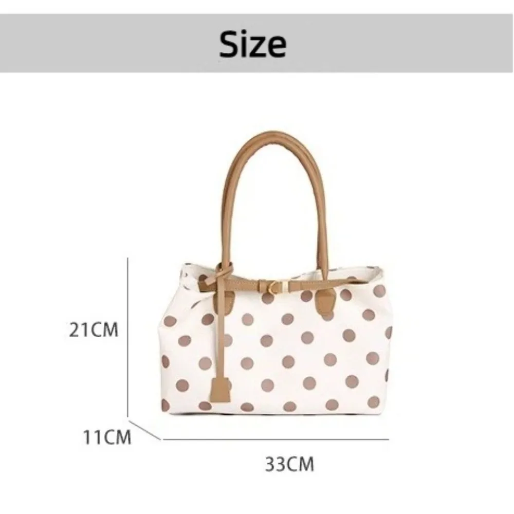 Bolso bandolera mujer lunares – Cuero PU hebilla decorativa - imagen 5