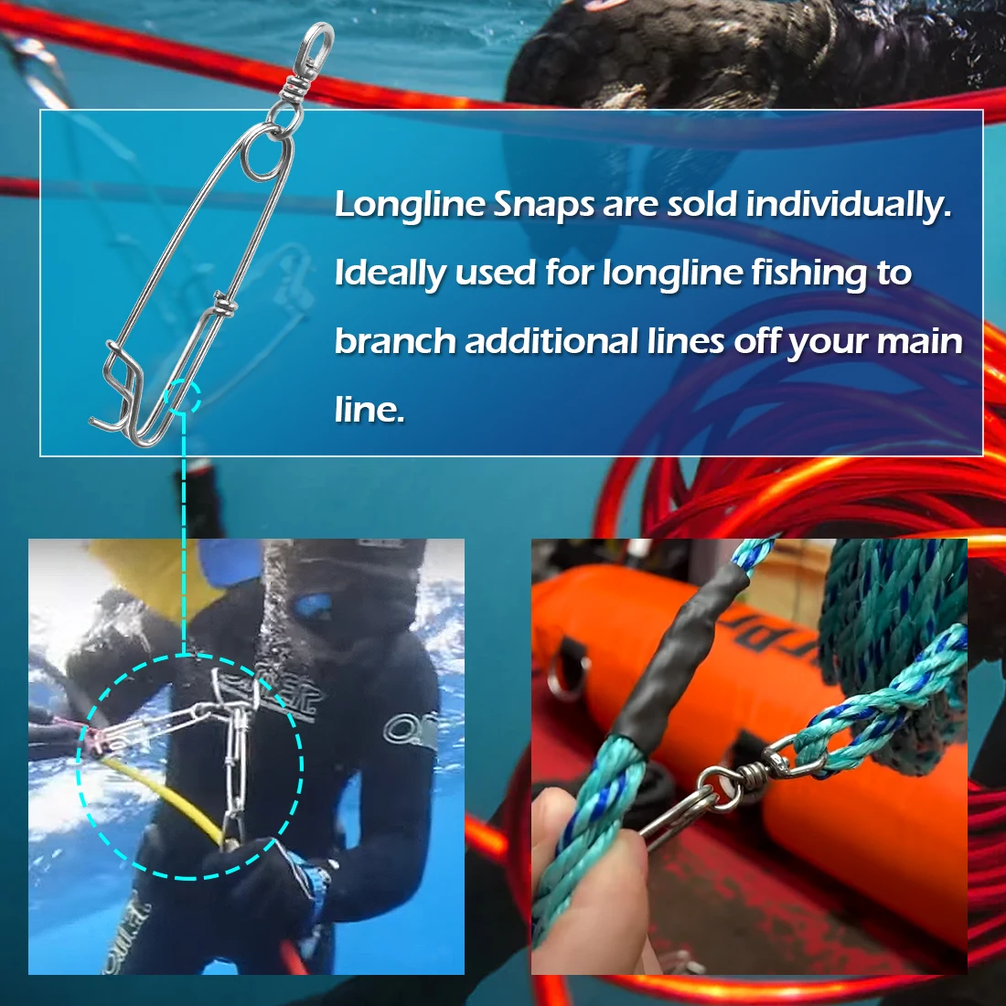 Aplicaciones del clip en diferentes montajes de pesca