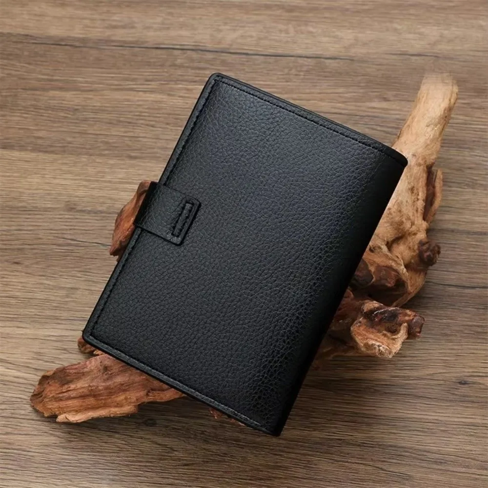 Cartera de cuero con bloqueo RFID y cremallera para pasaporte - imagen 4