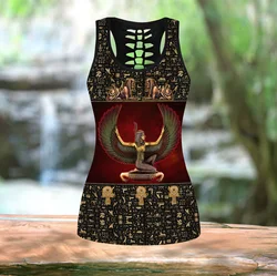 Top y mallas fitness mujer estampado Reina Egipcia 3D