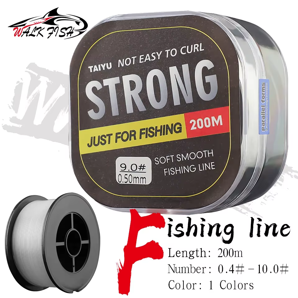 WALK FISH Sedal Nylon Transparente 200m Agua Salada y Dulce