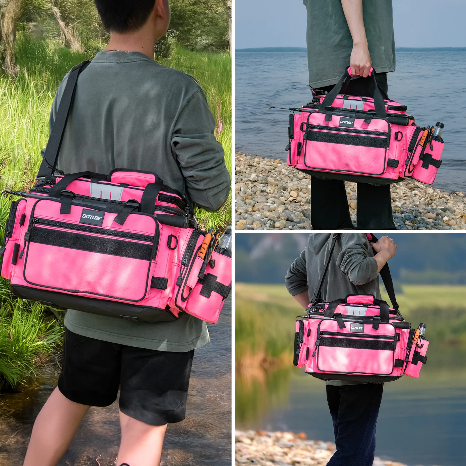 Goture Bolsa de pesca impermeable – Mochila táctica gran capacidad - imagen 4
