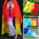 Abanico imitación degradado para danza multicolor - imagen 3