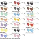 Gafas de sol con montura metálica estilo años 90, forma corazón - imagen 5