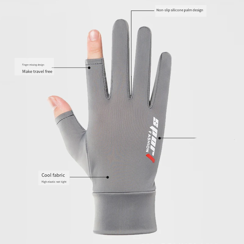 Guantes de pesca con 2 dedos – Impermeables y cortavientos, forro terciopelo - imagen 2