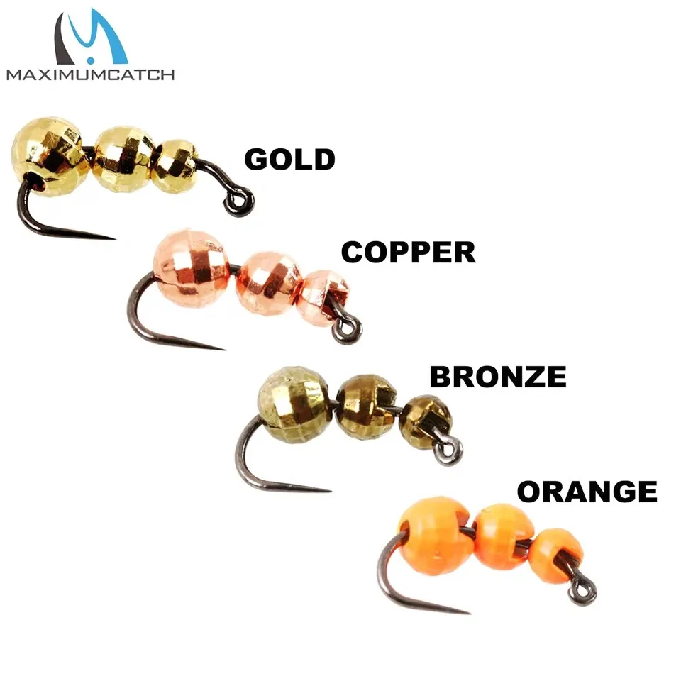 Maxcatch Cuentas ranuradas tungsteno diamante para atado moscas - imagen 2