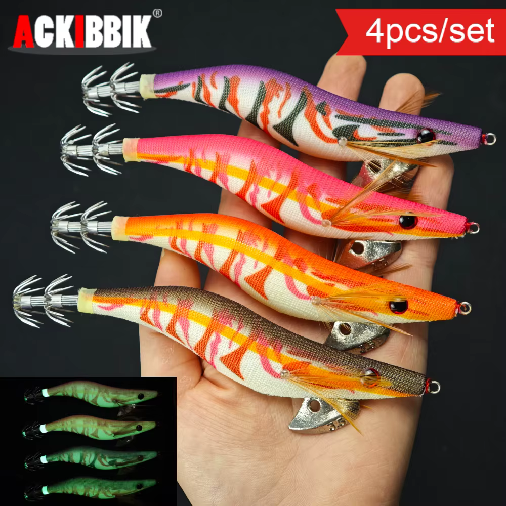 Señuelos Luminosos Ackibbik para Pesca de Camarones y Calamares - imagen 3