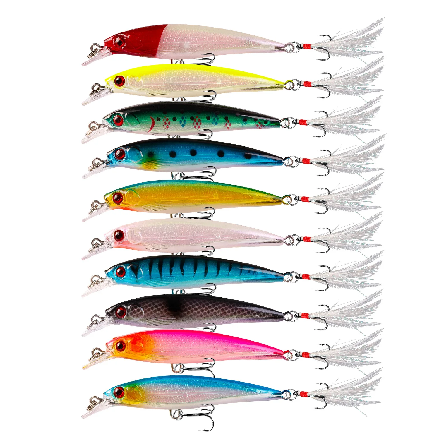 Jerkbait Minnow ABS con ojos 3D para lucio y lubina – mar - imagen 4