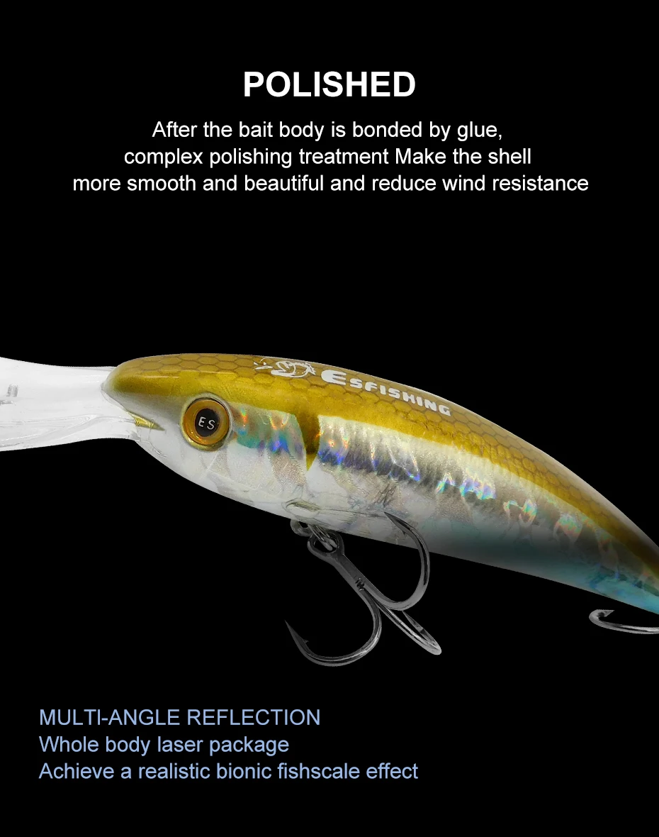Señuelo en acción de pesca