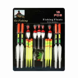 Set de 15 flotadores verticales de mar con gomas mixtas