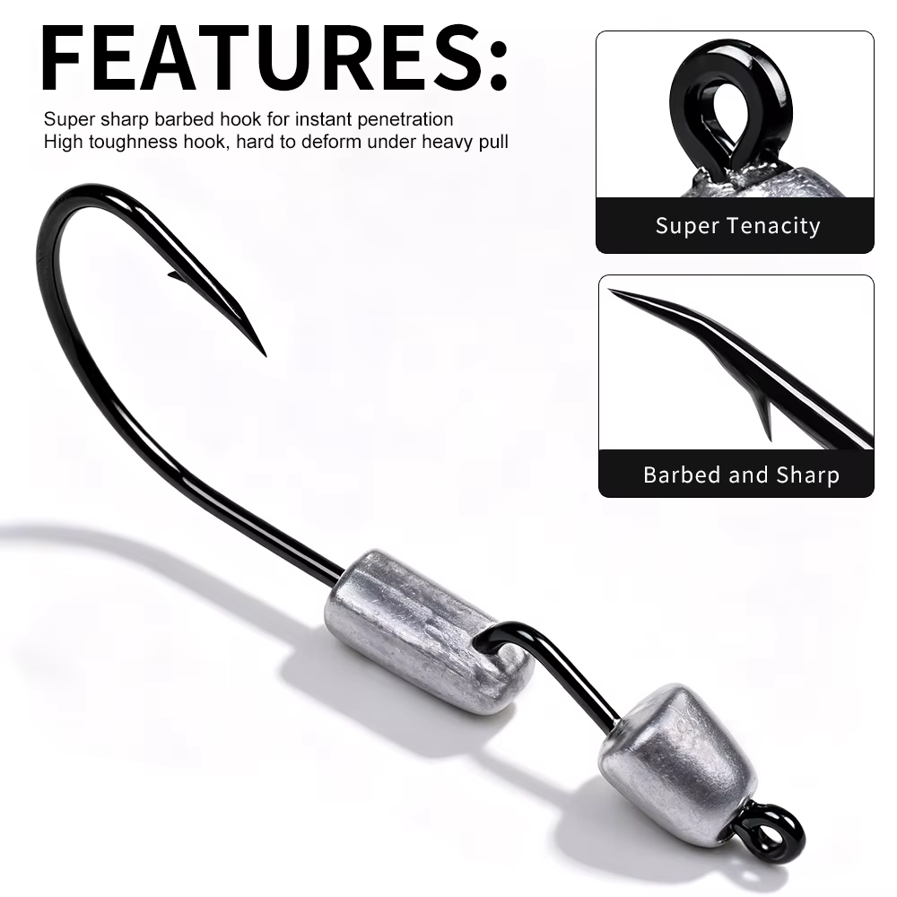 Jig Head Crank Proberos para Vinilo – Anzuelo para Pesca con Cebo Suave - imagen 5
