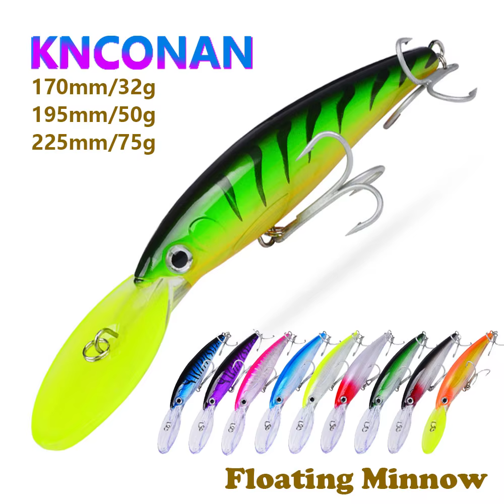 Señuelo Jerkbait Pececillo Flotante 75g Lubina - imagen 2