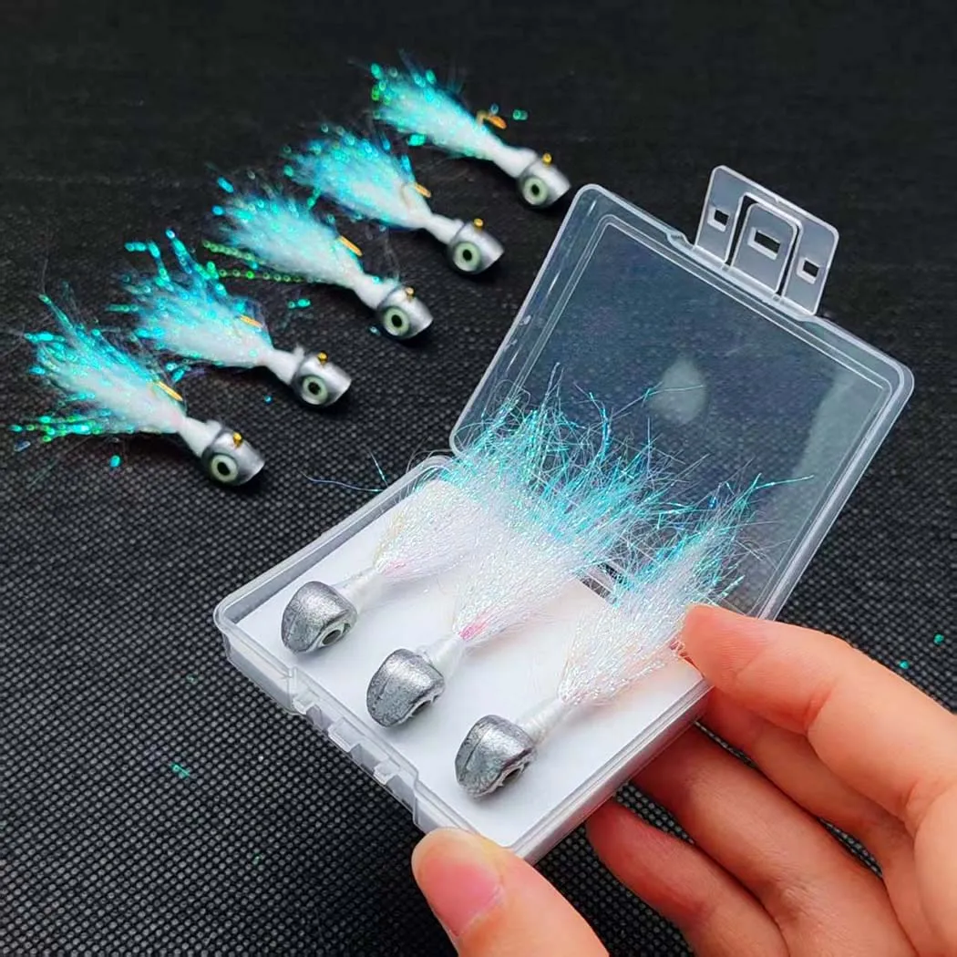 Cebos pesca de hielo Jigging para trucha, anzuelo de plomo antisaliva - imagen 4