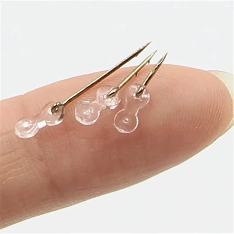 Anzuelos rectos con anilla de silicona y púa – Carpa, bagre, lubina - imagen 3