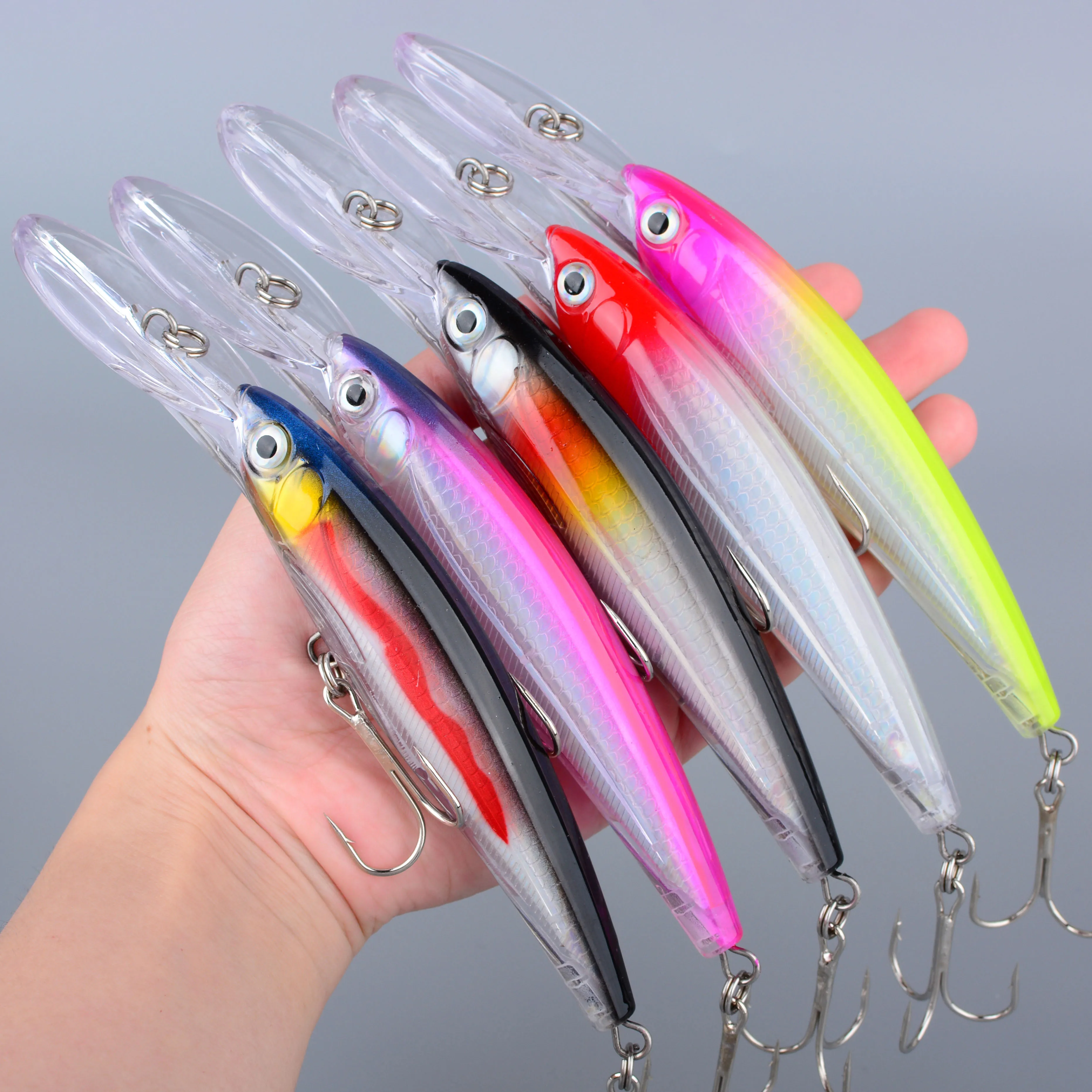 Señuelo Minnow flotante para lubina de lances largos en agua salada - imagen 2