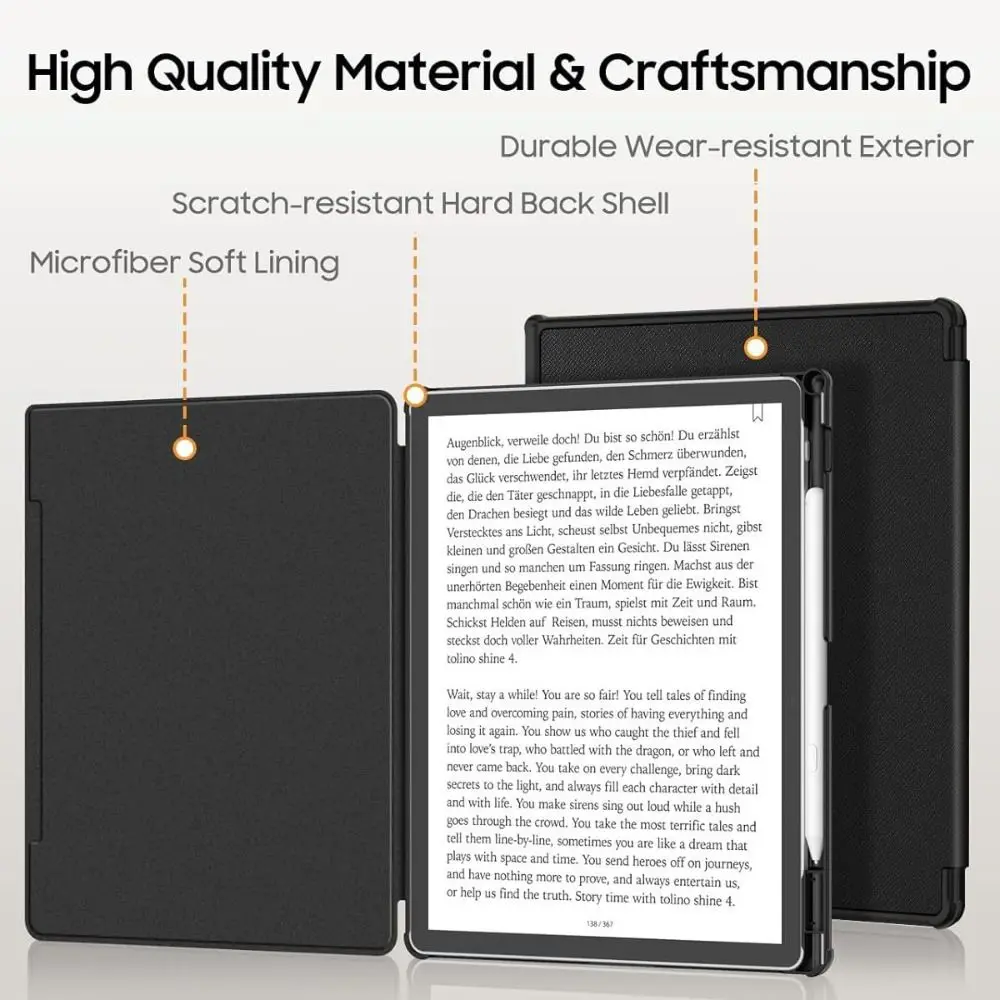Funda magnética PU Kindle Scribe con auto-activación y ranura - imagen 4