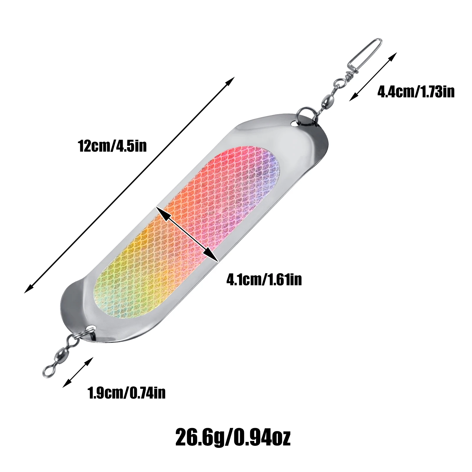 Señuelo Metal Jig Dodger Flasher para trolling surf lanzado lubina - imagen 4