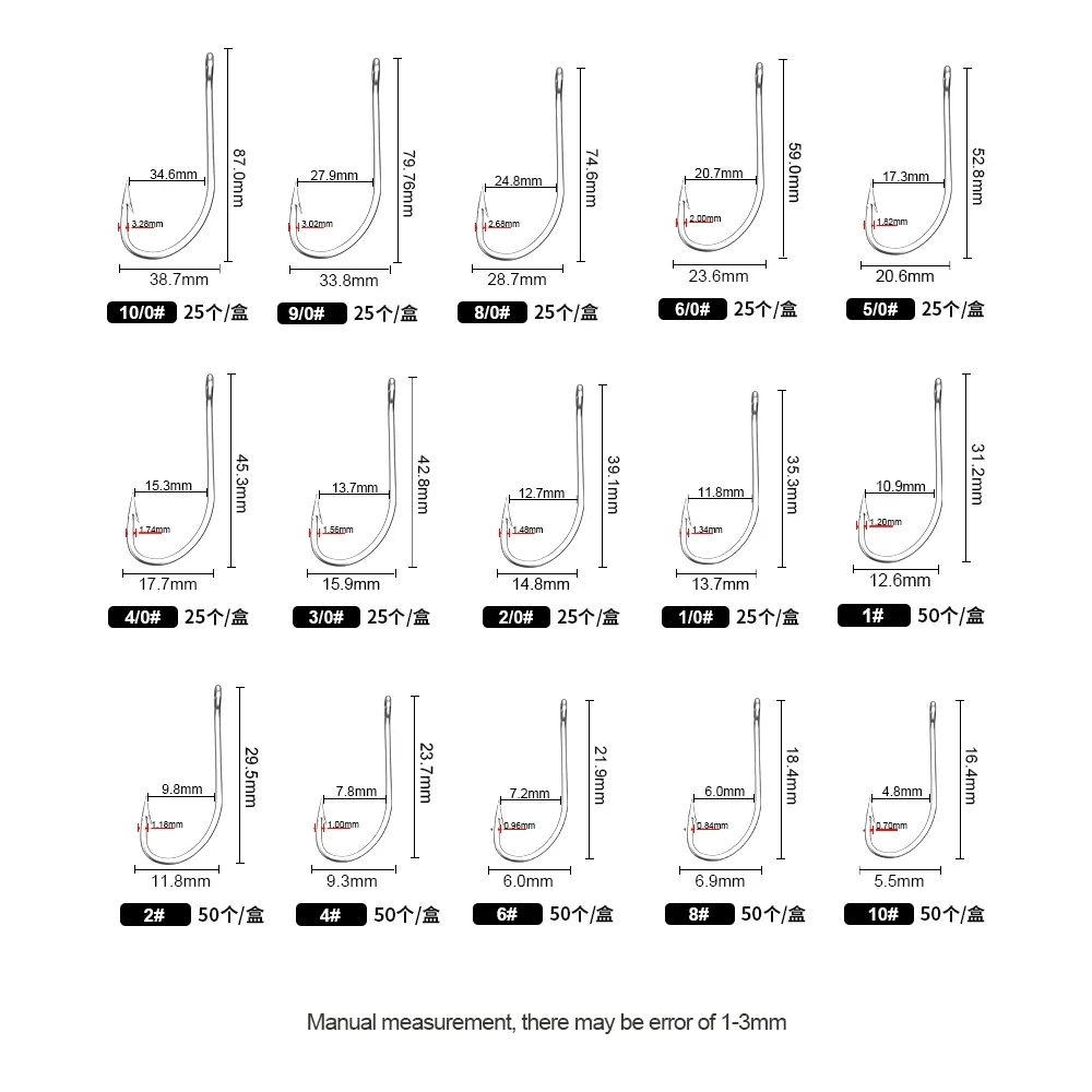 Anzuelos FTK 1-10 para Carpa y Lubina – Acero Inoxidable con Púas - imagen 2