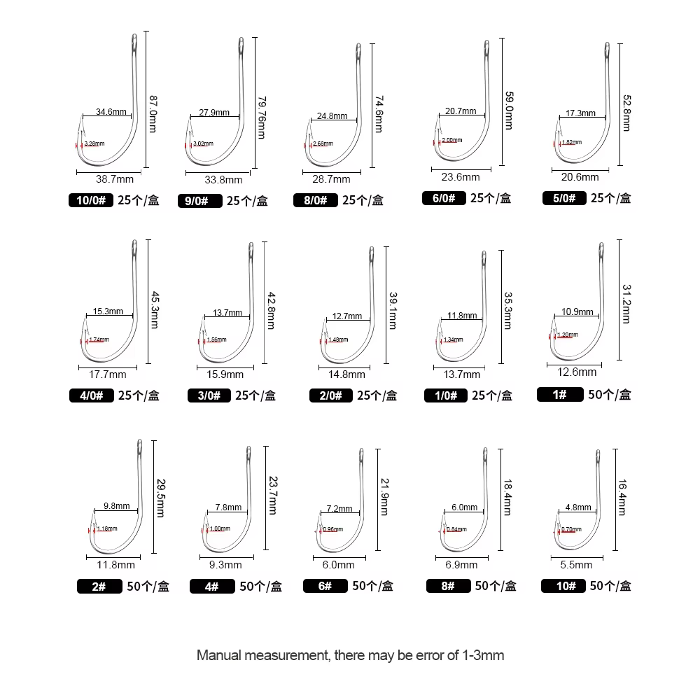 Anzuelos FTK 1-10 para Carpa y Lubina – Acero Inoxidable con Púas - imagen 2