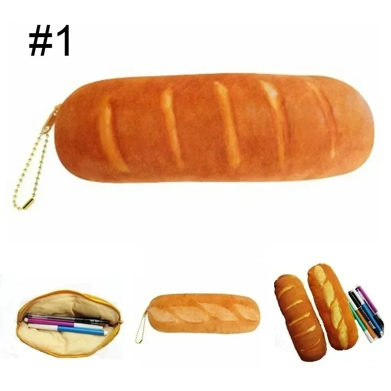 Estuche para lápices con forma de pan grande para niños regalo escolar - imagen 2