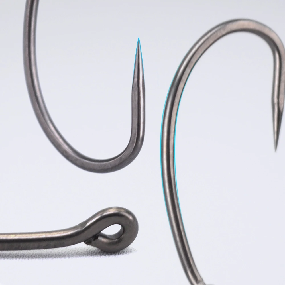 Anzuelos sin púas Hirisi X502 PTFE con ojo – acero inoxidable - imagen 3