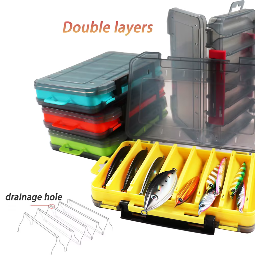 Caja de aparejos doble cara – Estuche con compartimentos para señuelos - imagen 5