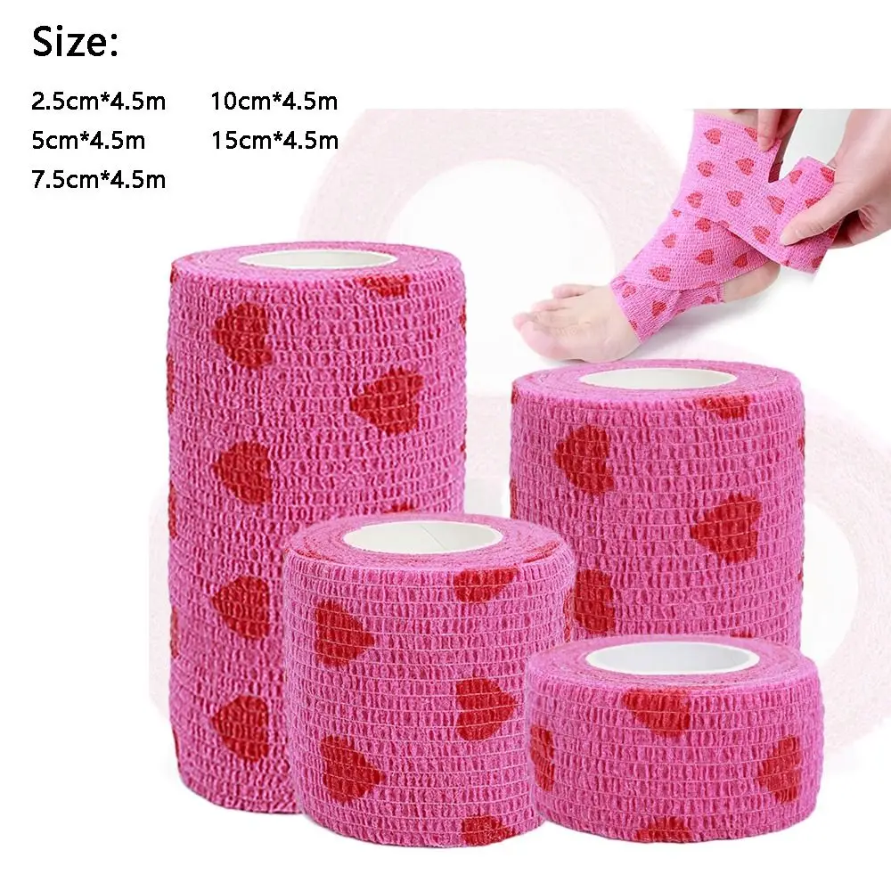 Corazón rosa y textura del vendaje