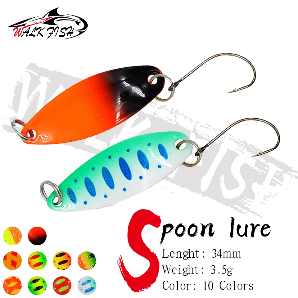Señuelos WALK FISH con lentejuelas y ruido – Spinner para trucha - imagen 2