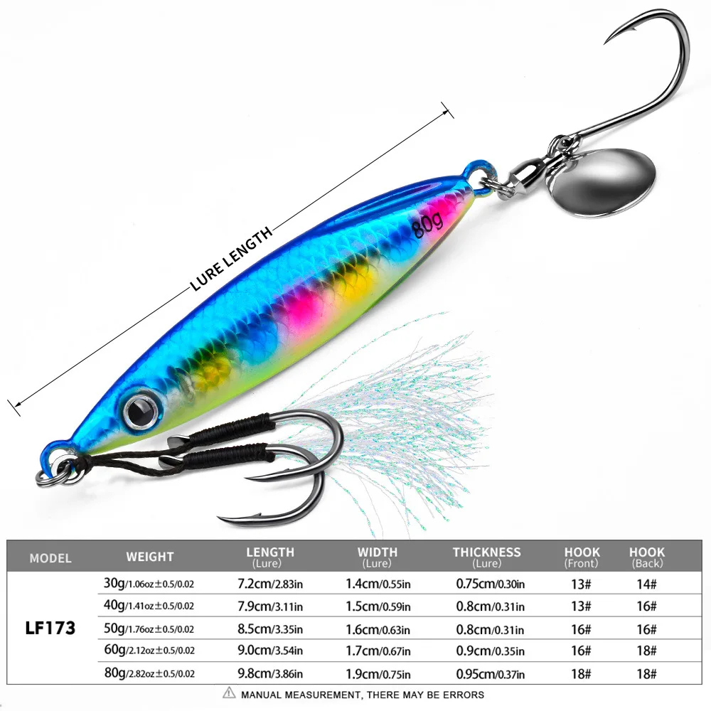 LHFSH Señuelo metálico vibrante para lubina – Colores mezclados
