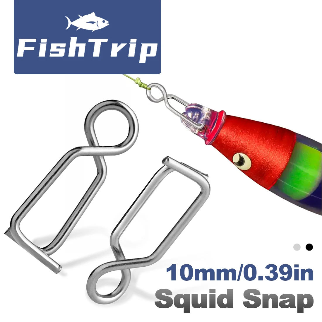 FishTrip Clips a presión calamar Perla Tataki Jig resistentes corrosión - imagen 4