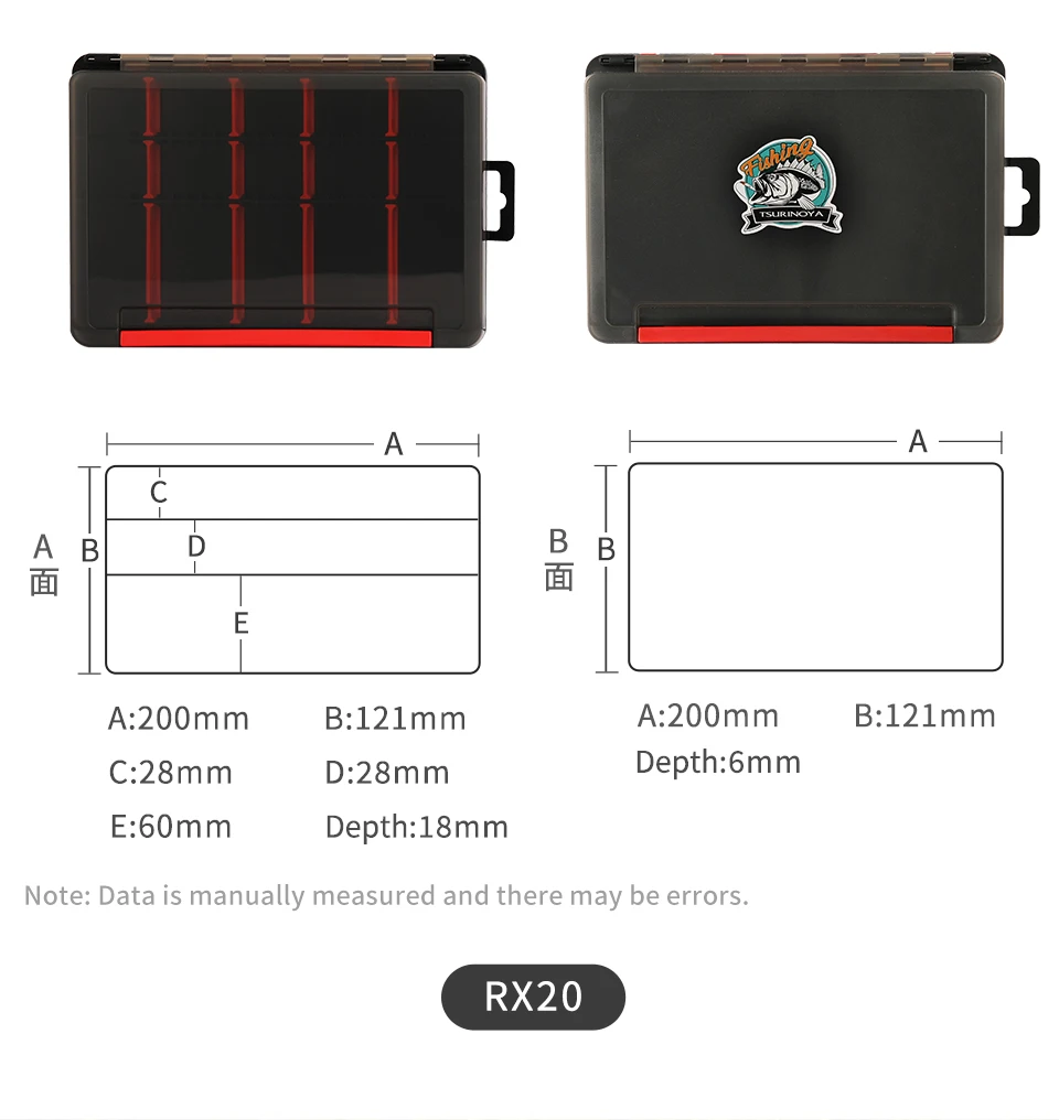 Caja doble capa para pesca TSURINOYA RX17