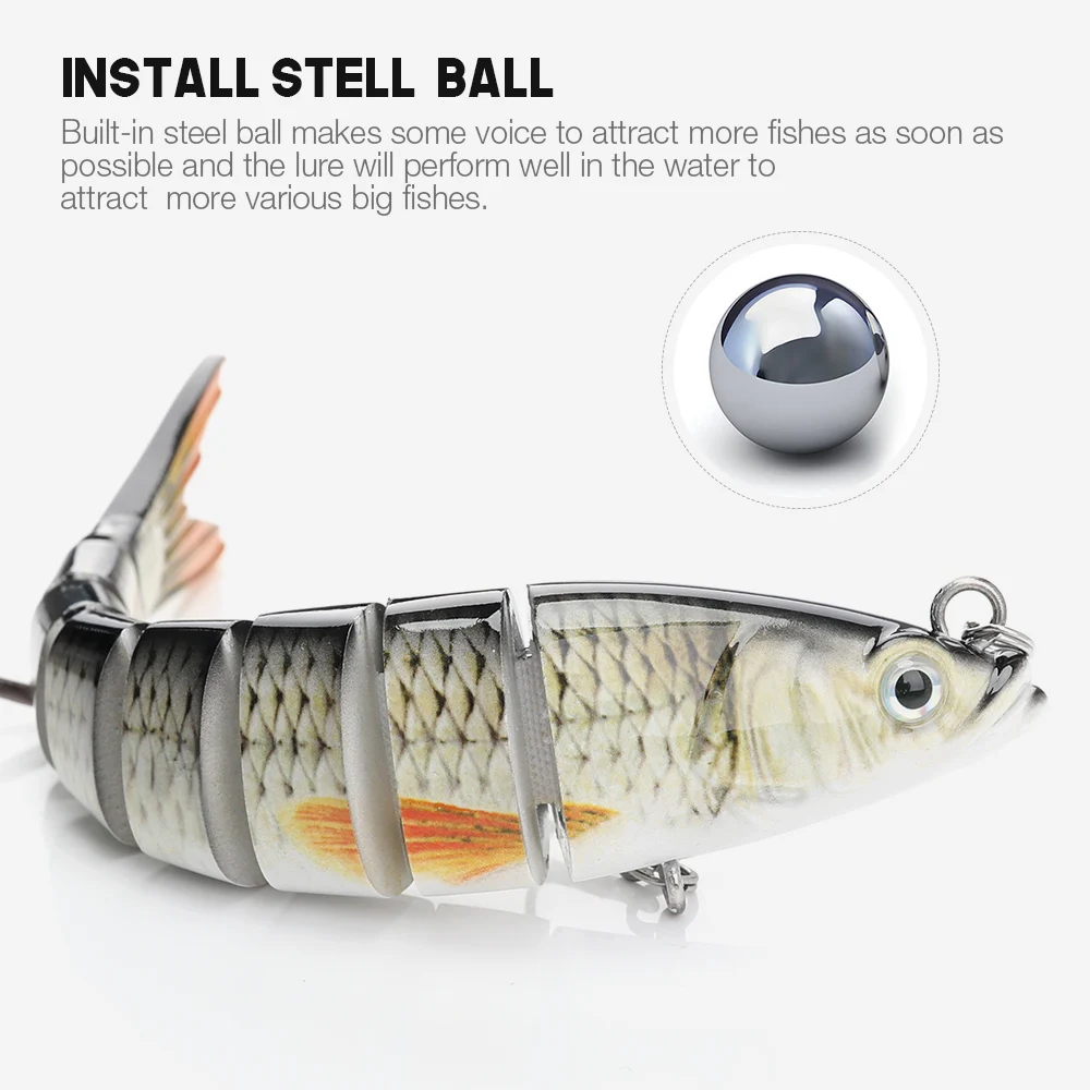 Isca Crankbait 13.5cm 19g – Multiarticulado hundido para lubina