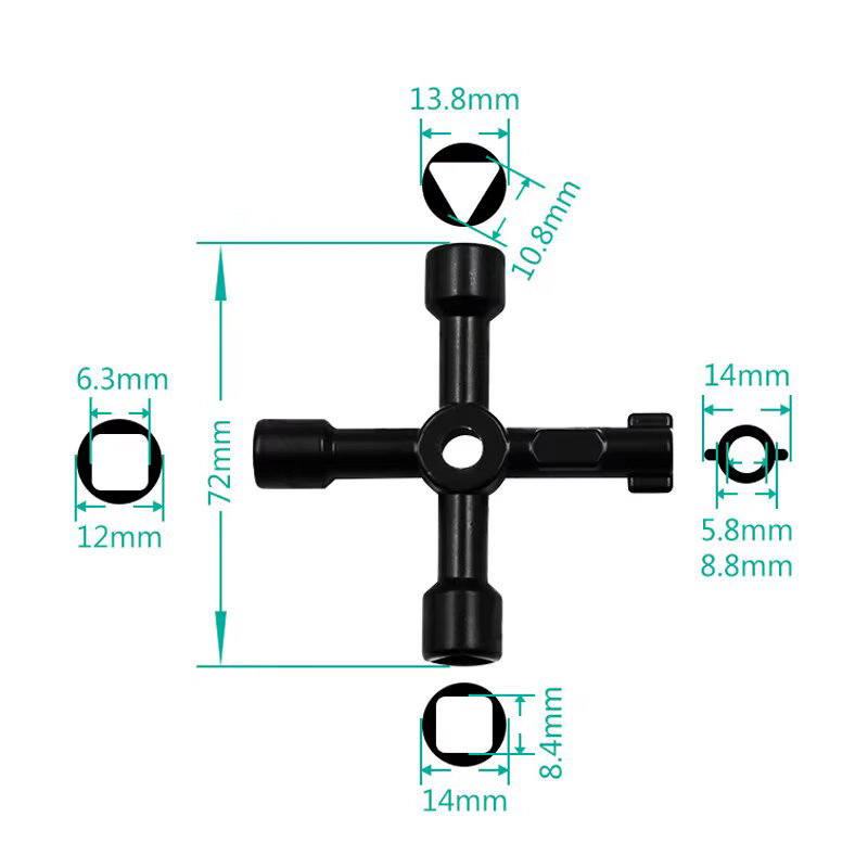 Llave multifunción hexagonal para mantenimiento de equipos de pesca