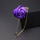Broche de flores rosas con lazo – Accesorio para traje unisex - imagen 3