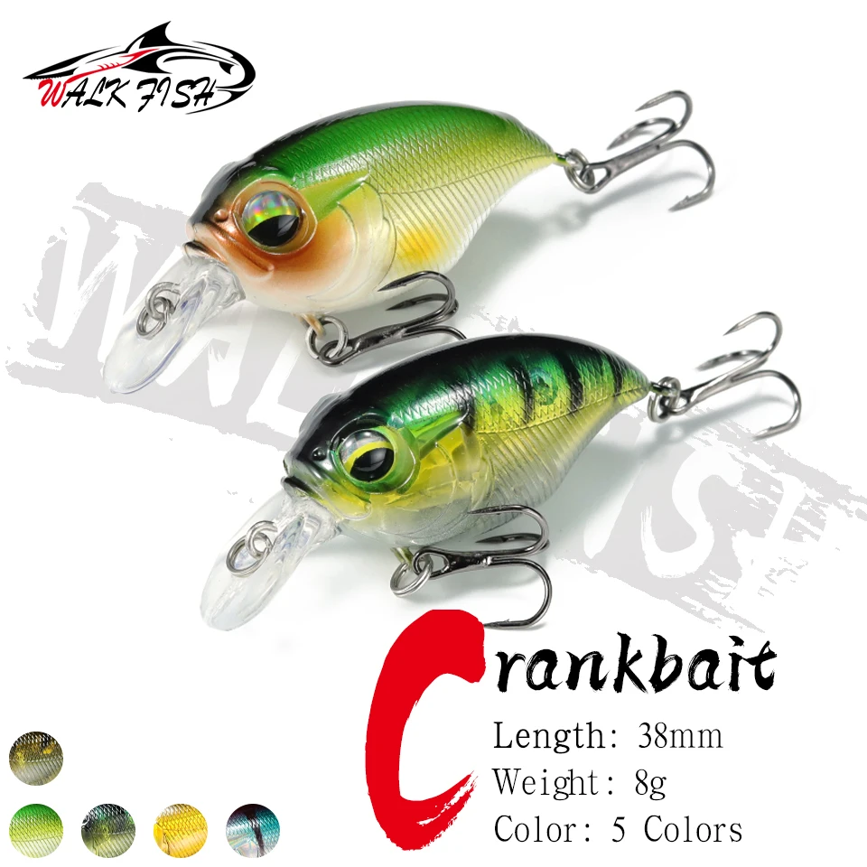 WALK FISH Crankbait minnow con sonajero y ojos 3D - imagen 5