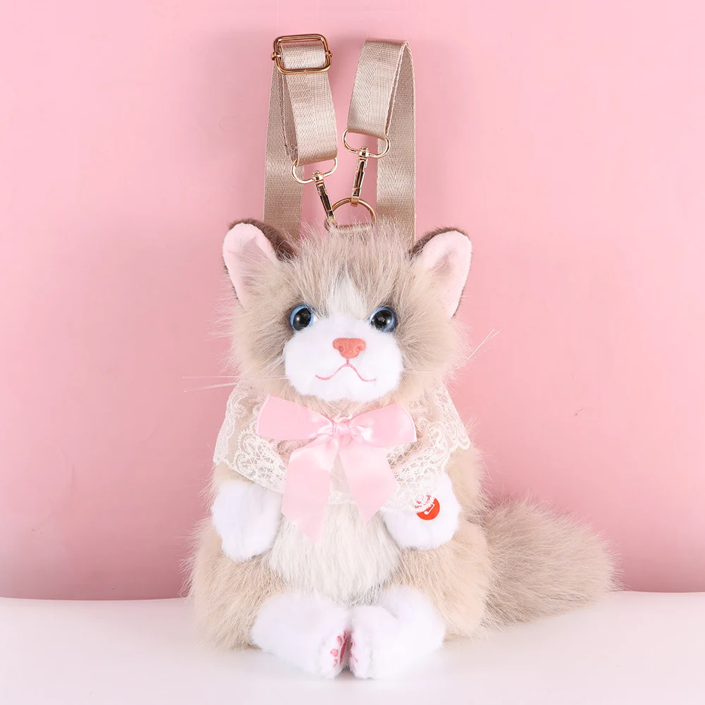 Mochila de gato en color gris
