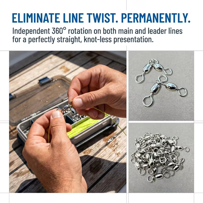 Esmerillones Giratorios 3 Vías Acero Inoxidable para Surfcasting - imagen 4