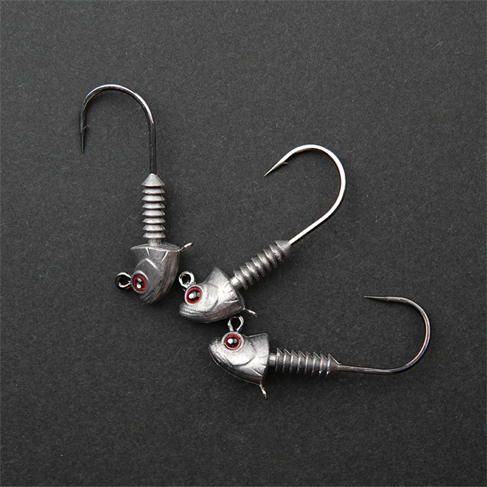Jig Head Swimbait Ojos 3D antiescape para vinilo de lubina - imagen 3
