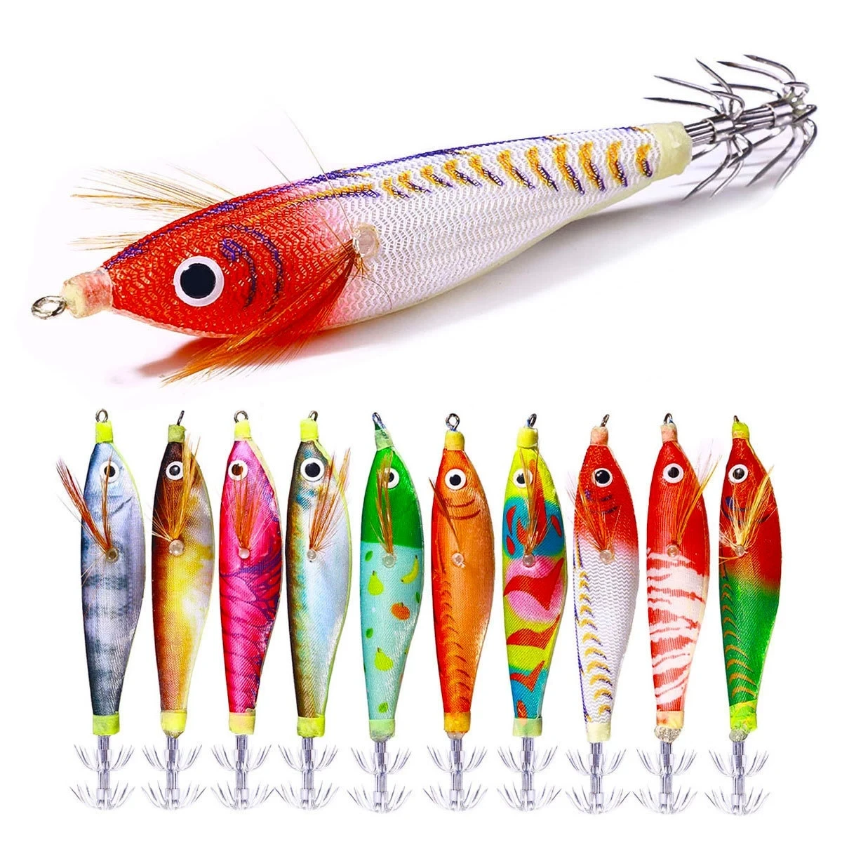 Rollo de tela para pesca con cuerpo suave y tubo UV luminoso