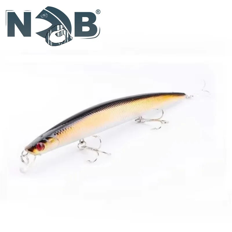 NGB Wobbler para lubina con anzuelo triple y ojos realistas - imagen 2