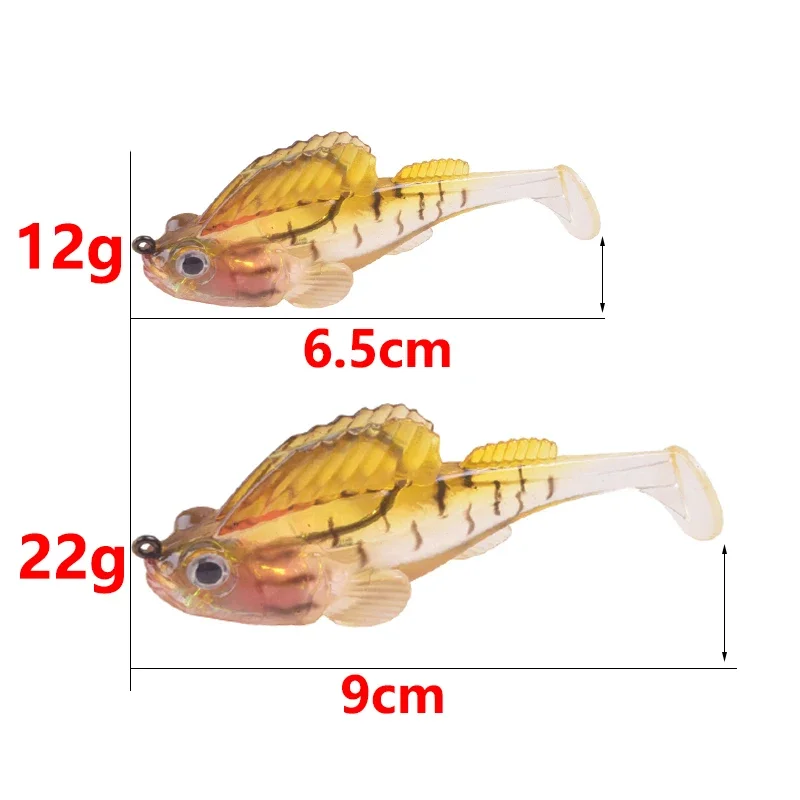 Wobbler fluorante Lightweight Swimbait – Silicone suave para lubina - imagen 2