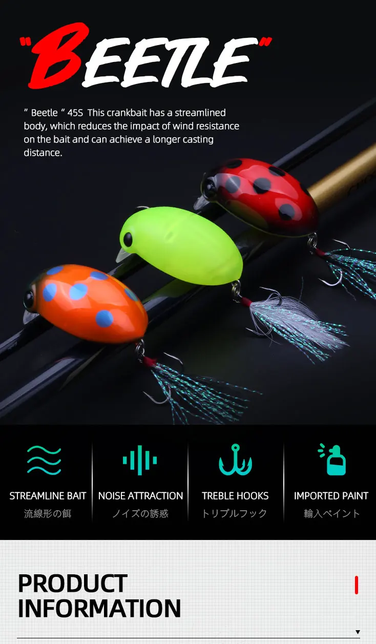 LETOYO crankbait duro 45 mm 12 g en detalle