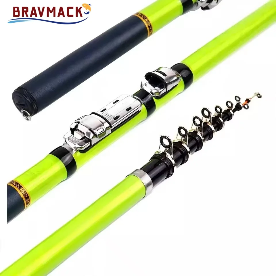 BRAVMACK Caña telescópica en fibra de carbono mini para pescar - imagen 4