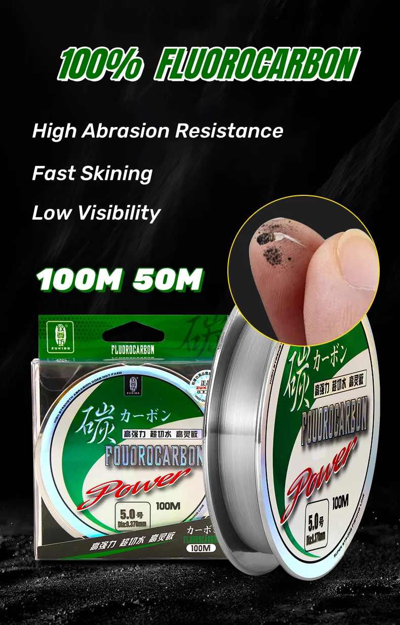 Imagen del sedal de fluorocarbono