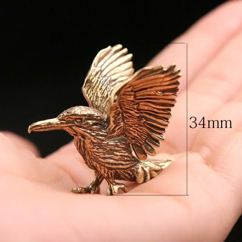 Estatua decorativa de latón mini águila de alas abiertas - imagen 4