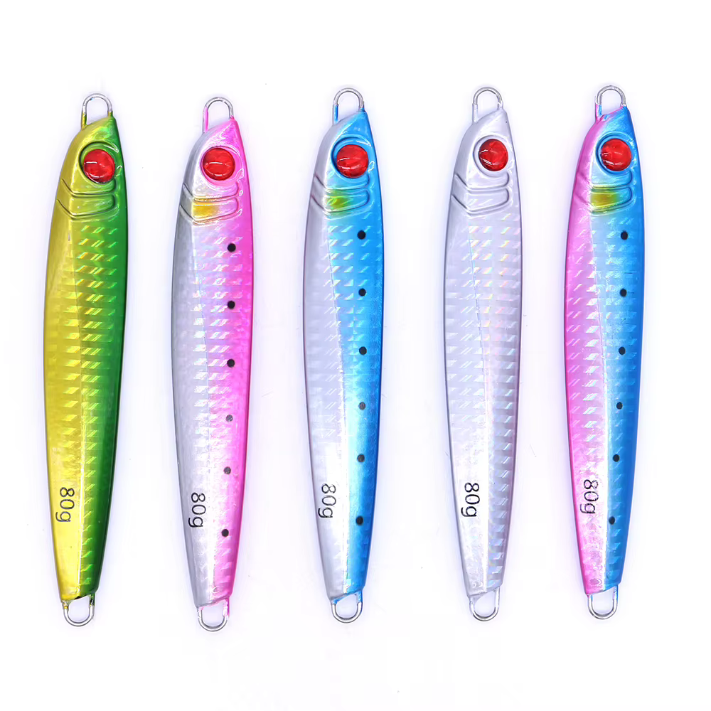 Señuelo UV metálico luminoso para pesca de atún y lubina - imagen 5