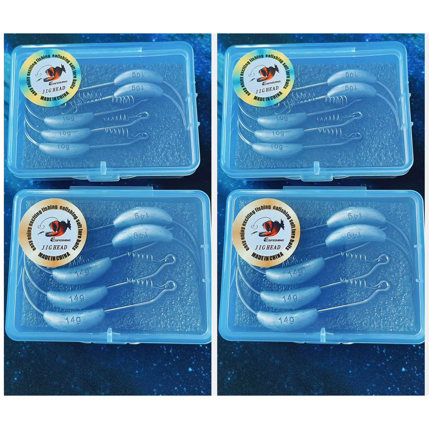 ESFISHING Jig Head Compensado – Acero carbono para Lúcio - imagen 5